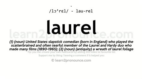 how to pronounce laurel|definition of laurels.
